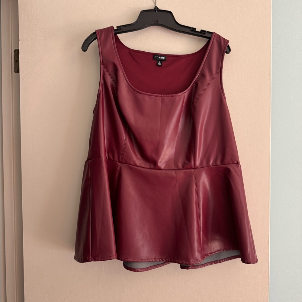 Torrid PVC Peplum Top 2